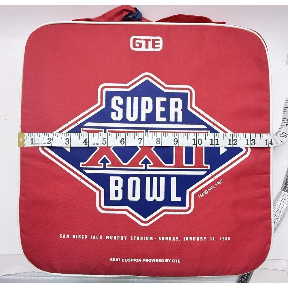 Vintage Super Bowl XXII Stadium Cushion Washington vs Broncos GTE 1988 NFL